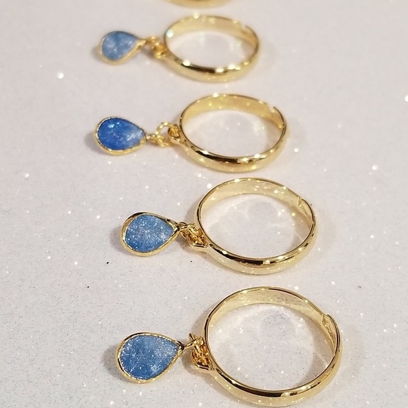 Eleonorajewels Jewelry - Gold plated blue cubic zircon ring